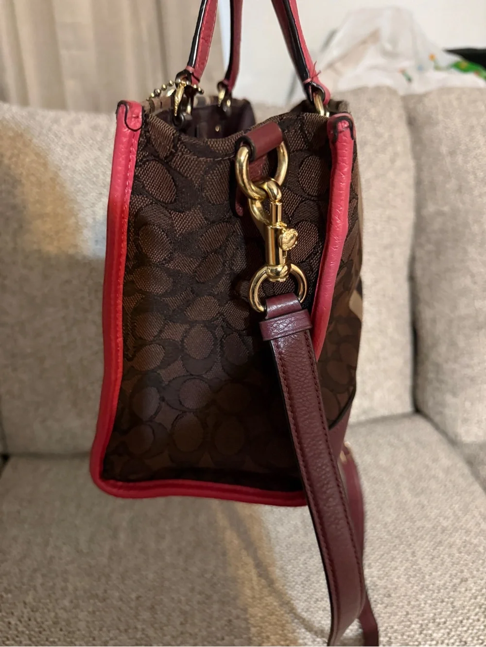 Coach tote brown
